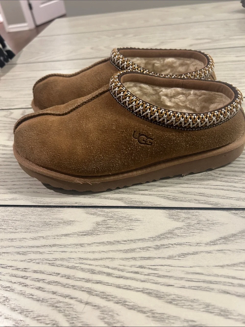 Kids Brown Suede Cozy Slip-On Slippers